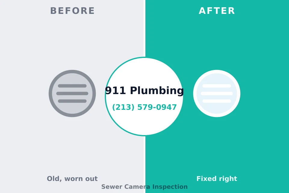 Before and after: plumbing repair Secaucus, NJ